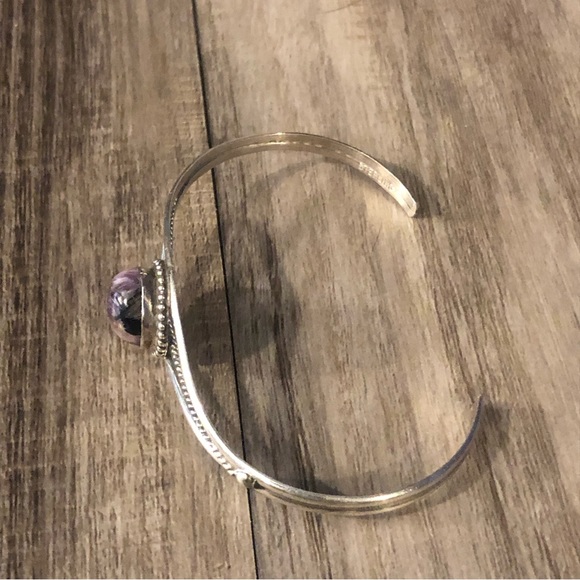 Sugilite Sterling Cuff Bracelet - Picture 5 of 10